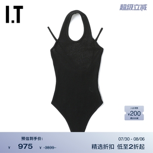 掛脖連體褲 歐美熱辣鏤空細(xì)節(jié)修身 ANDREA 連體褲 0273X ADAMO女裝