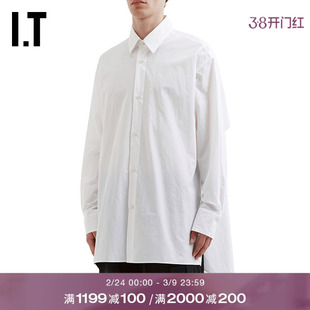 IT CRAIG GREEN男装中长款廓形衬衫新款露背绊带长衬衣OSHI70MQ