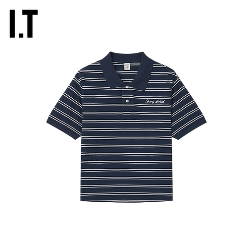 ITSporty&Rich条纹短袖polo衫