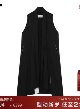 IT D DEMOO女装中长款开襟西装马甲新款时髦日系宽松外搭404893XM