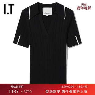 Lim女装 Phillip V领短袖 针织衫 大方气质上衣70108PXM 新款 3.1