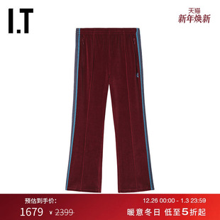 复古时髦条纹边饰休闲裤 新款 微喇运动裤 RW3265MP NEEDLES男装