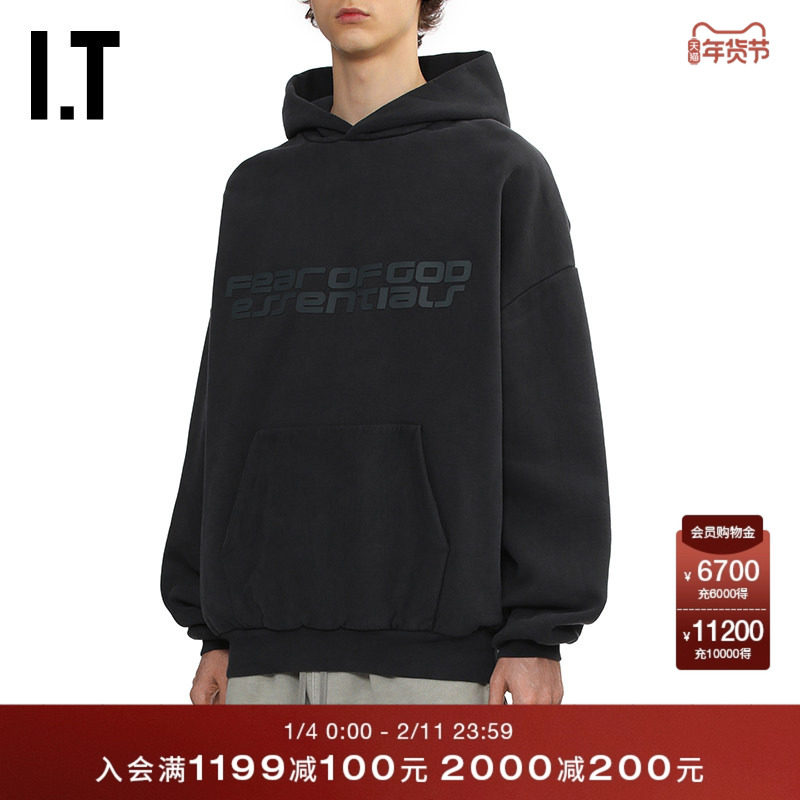 IT ESSENTIALS男装宽松连帽卫衣新款潮流型男连帽衫上衣926564MQ,男装,卫衣,淘宝优惠券,粉丝福利购,淘宝优惠卷