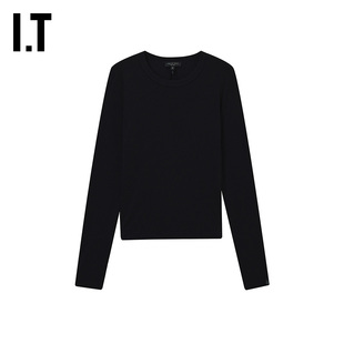 IT rag & bone女装修身长袖T恤新款时尚简洁纯色内搭打底衫0A25XQ