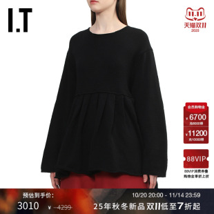 DES COMME GARCONS GARCONS女装 褶裥下摆针织衫 CDG