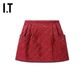 CDG GIRL女围裙式 COMME des GARCONS 绗缝半身裙个性 复古短裙