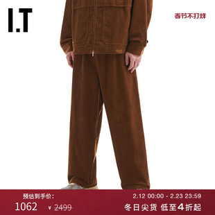 IT Fresh Service男装灯芯绒长裤新款潮流复古宽松休闲裤340125MP
