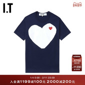 CDG GARCONS川久保玲情侣爱心logo装 PLAY COMME des 饰短袖 T恤