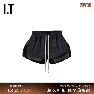 短裤 热裤 新款 甜酷个性 2E199XXP 长抽绳拼接休闲裤 DRKSHDW女装