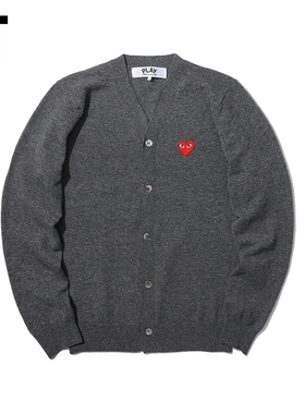 IT CDG PLAY COMME des GARÇONS川久保玲男针织开衫红色爱心刺绣