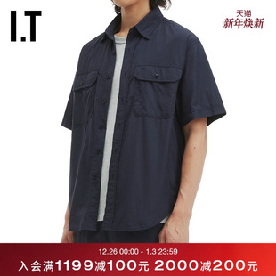 纯色短袖 LOVE男装 衬衫 新款 上衣8502AUO 潮流型男翻领工装 WITTH