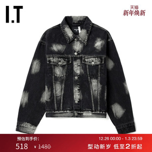 随性街潮水洗磨白外套MJK5160 宽松牛仔夹克新款 GROUNDZERO女装