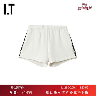 bone女装 运动短裤 撞色边饰休闲裤 rag 19P901XP 时尚 个性 新款