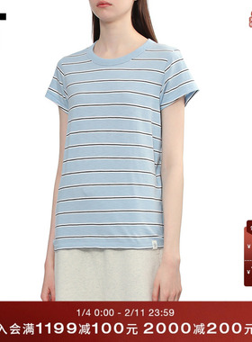 IT rag & bone女装条纹短袖T恤新款清爽休闲合身圆领内搭RE7C25XQ