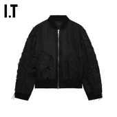 拉链棒球夹克新款 Rocha男装 酷感时髦饰绑带外套606202M Simone