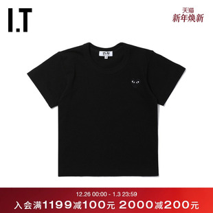 COMME des GARCONS川久保玲童装 饰短袖 PLAY 爱心logo装 T恤 CDG