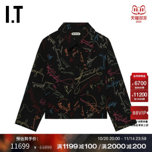 法式 翻领夹克新款 文艺风满幅字母字体线绣外套W006MO BODE男装