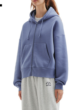 IT WITTH LOVE女装连帽拉链卫衣新款简约舒适休闲外搭G3012XWP