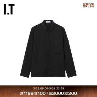 翻领长袖 ISLAND男装 衬衫 新款 上衣032000MQ 简约型男工装 STONE