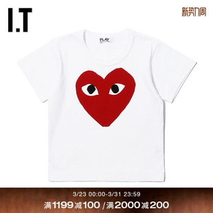 COMME PLAY des GARÇONS川久保玲童装 T恤爱心图案印 短袖 CDG