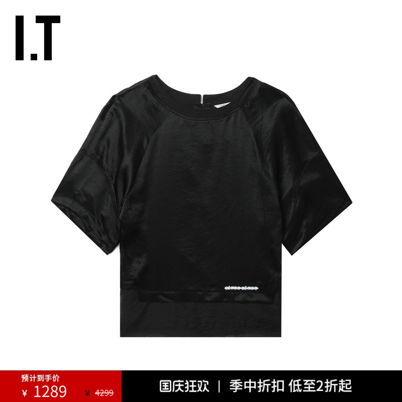 ITDDEMOO短袖上衣时尚解构感