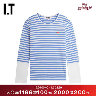 COMME PLAY des GARÇONS川久保玲男装 T恤休闲拼接条 长袖 CDG