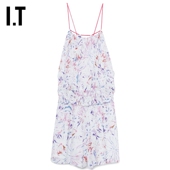 IRO女装 活力时尚 吊带连体裤 短裤 新款 满幅印花露背连身裤 DAYXXM