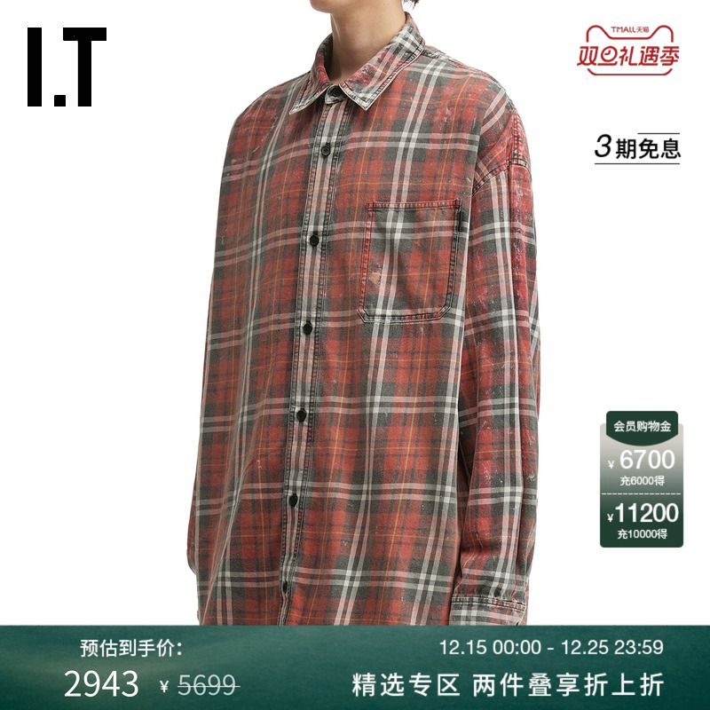 ITJUUN.J宽松格纹衬衫