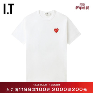 COMME PLAY des GARCONS川久保玲情侣爱心logo装 T恤 饰短袖 CDG