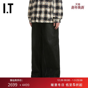 JUUN.J男装 复古街潮宽松水洗长裤 阔腿裤 新款 921PD2MP 牛仔裤