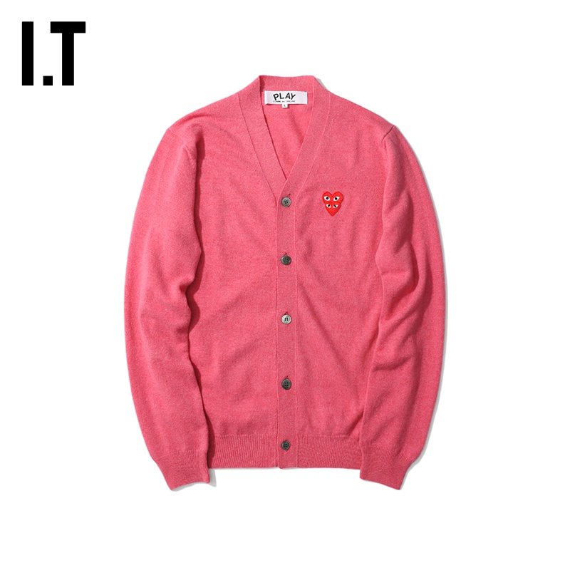 IT CDG PLAY COMME des GARÇONS川久保玲男装针织开衫爱心刺绣