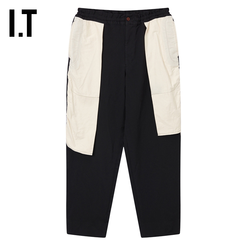 IT口袋外饰西装裤长裤