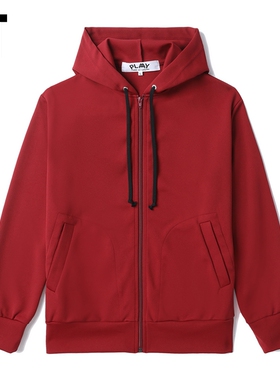 IT CDG PLAY COMME des GARÇONS川久保玲男装基础款连帽拉链卫衣