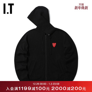 des COMME PLAY GARÇONS川久保玲女连帽拉链卫衣爱心缝饰 CDG