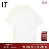 JIL 日常基础款 SANDER男装 微透短袖 T恤套组新款 纯色半袖 两件套