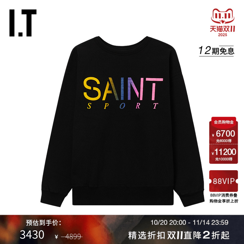 IT SAINT MXXXXXX男装圆领卫衣新款活力时尚彩色字母装饰套头衫