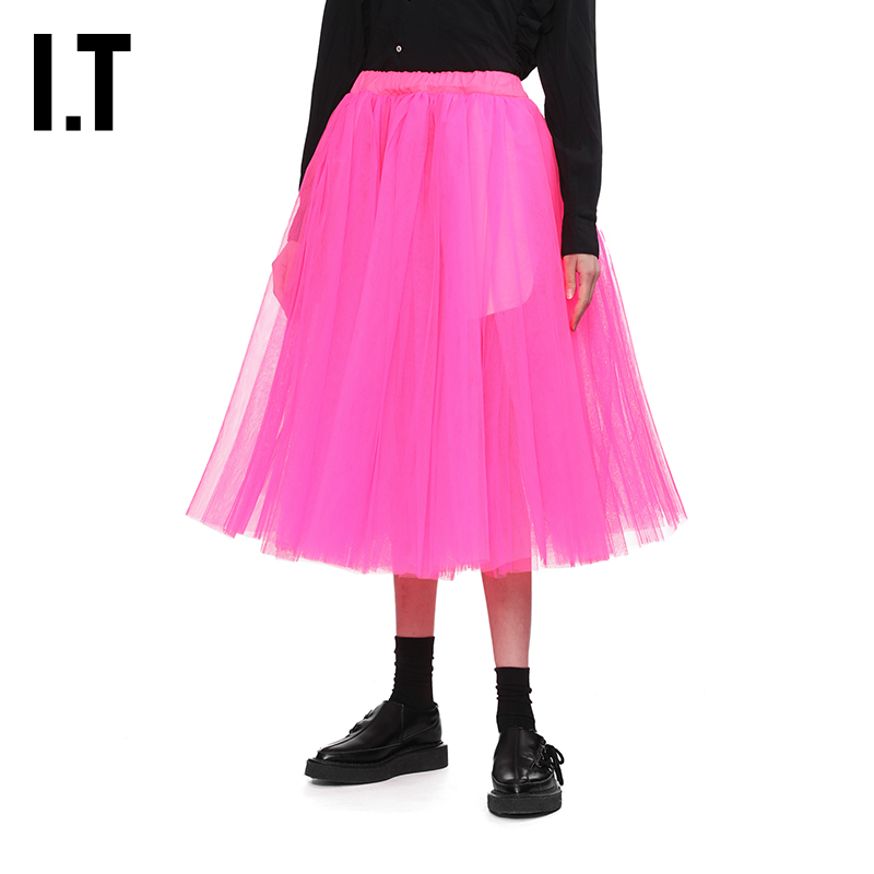 IT网纱半身裙蓬蓬裙纱裙