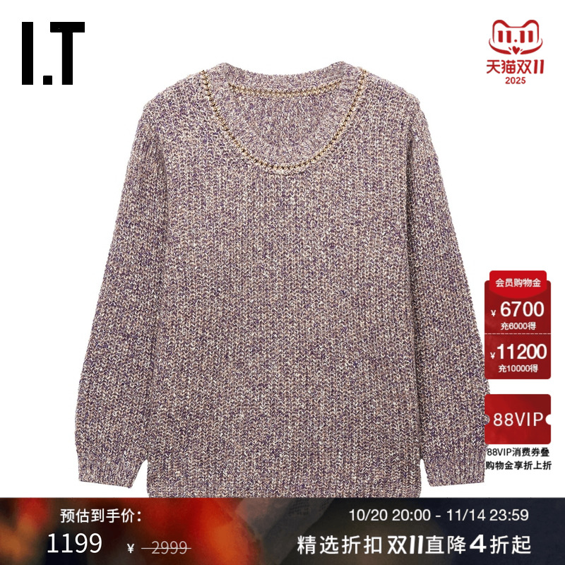 ITPortsPURE杂色圆领针织衫