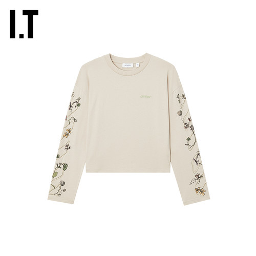 OFF-WHITE™圆领长袖T恤