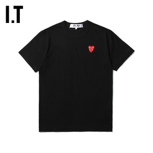 IT CDG PLAY COMME des GARCONS川久保玲男装短袖T恤潮流爱心缝饰