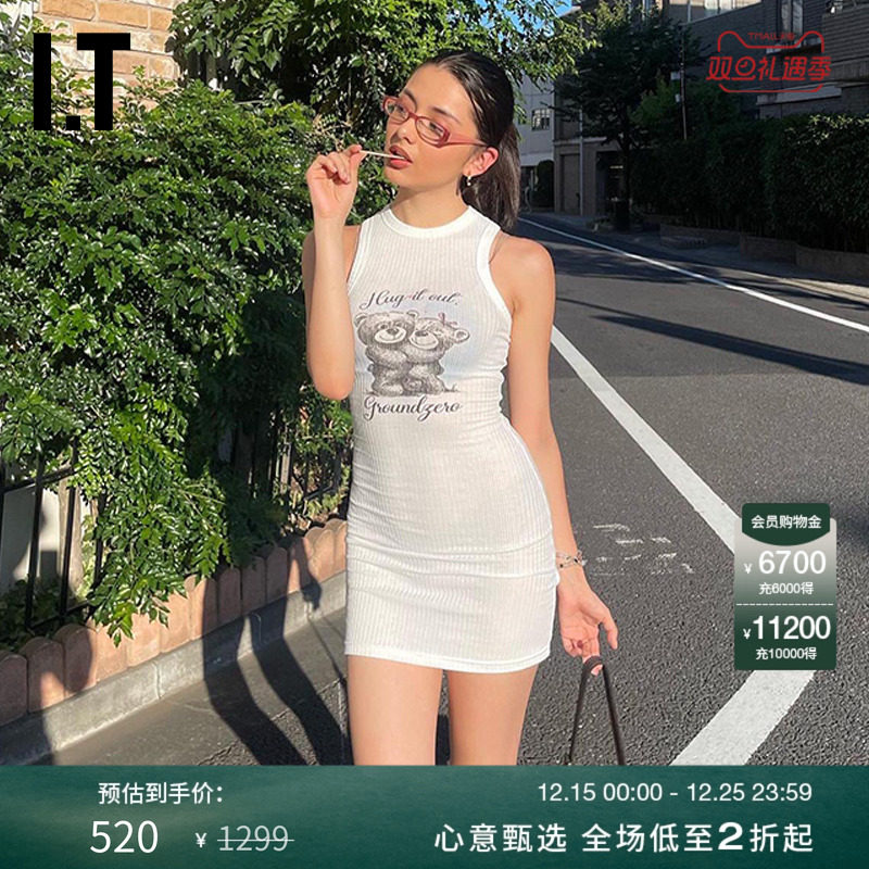 ITGROUNDZERO修身无袖连衣裙