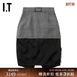 时髦复古叠层西装 开叉半身裙新款 裙短裙SK711BXN VETEMENTS女装