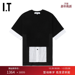 解构设计感叠层拼接半袖 上衣新款 短袖 470110XN 日本ENFÖLD女装