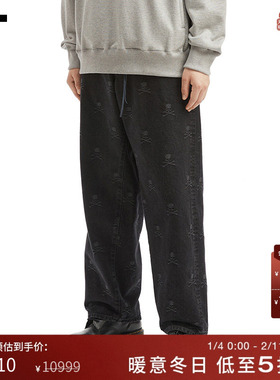 IT mastermind JAPAN男装牛仔裤长裤新款酷感街潮图案提花直筒裤