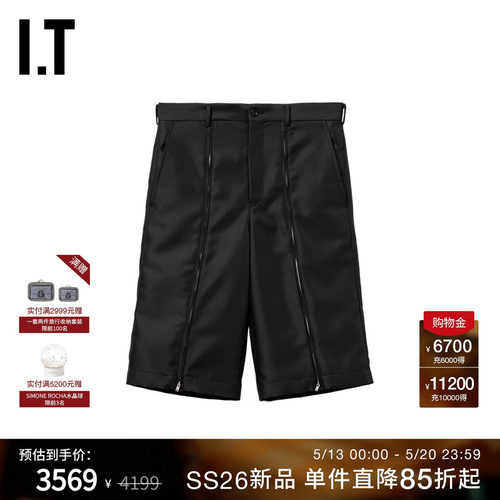 IT拉链装饰短裤西装裤