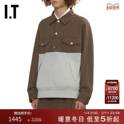 IT拼接翻领夹克复古潮流