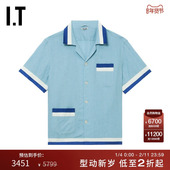 复古随性宽松拼色半袖 上衣5SH031MO 衬衫 新款 BODE男装 翻领短袖