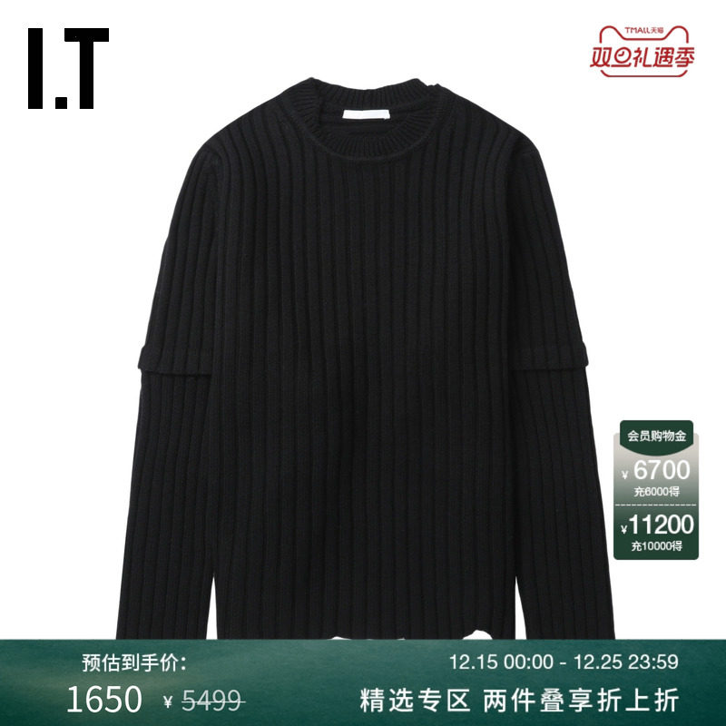 ITHELMUTLANG竖纹坑针织衫