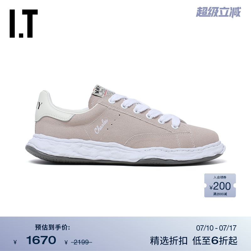 IT Mihara Yasuhiro男款系带帆布鞋新款街潮休闲鞋运动鞋2FW703MM