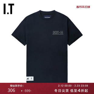 IT DESCENDANT男装宽松短袖T恤新款简约休闲logo装饰半袖STM11SMN
